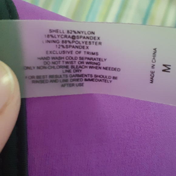 EBUDDY Bathing Suit Bottoms Purple & Turquoise - Picture 4 of 4